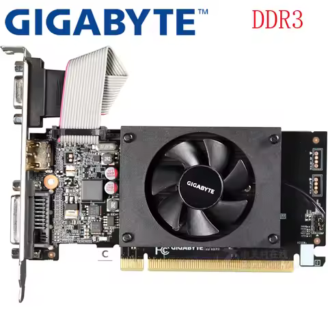 For GIGABYTE Graphics Card GT710 1GB 64Bit GDDR3/GDDR5 Video Cards for nVIDIA Cards Geforce Original