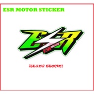 Sticker Motor ESR Racing hologram reflective Sticker motorcycle esr racing performance