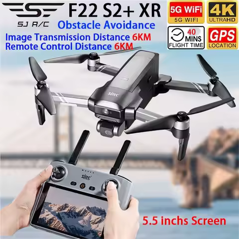 SJRC F22 S2+ XR Professional Drone GPS 6KM WIFI FPV 2 -Axis Gimbal 4K Camera Obstacle Avoidance Quad