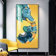 60x120CM Big Size Modern Lucky Elephant Decorative Painting Canvas Print Living Room Wall Art Pictur