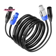 10FT DMX512 Extension Cable, AC Power DMX512 3Pin XLR Signal Combo Cables for Stage Lighting, Concer