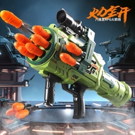 2025 Boy Toy Gun Burst Manual Eight rpg Rocket Launcher Simulation Launch Soft Bullet Children's Gif