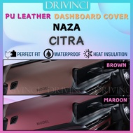 Naza Citra Maroon Brown PU Leather Kia Karens Dashboard Cover Dashmat Leather