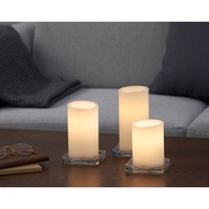 SG LOCAL - 3PCS LED PLASTIC BATTERY OPERATED CANDLES