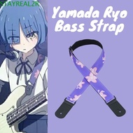 STAYREAL2R Bocchi The Rock Guitar Strap, Guitarhero Japanese Anime Yamada Ryo Bass Strap, Flowers Ka