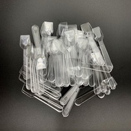 ±100's Transprent Disposable Ice-cream Spoon Disposable Spoon Disposable Spoon and Fork
