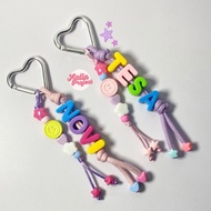 GANTUNGAN ALIA - Name Charm Bag | Custom Name Bag Hanger | Bag Accessories