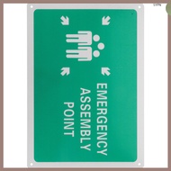🌱 Emergency Assembly Point Sign Fire Safety Aluminum Sign For Outdoor Use