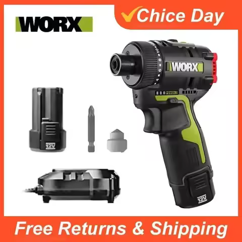 Worx WU129 Cordless Screwdriver Dual Speed 40Nm 12V 1800rpm Brushless Motor Adjustable Torque Wirele