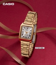 นาฬิกา CASIO รุ่น LTP-V007G-9B นาฬิกาสำหรับผู้หญิง สายสแตนเลส สีทอง หน้าปัดเหลี่ยม - มั่นใจ ของแท้ 100% รับประกันสินค้า 1 ปีเต็ม