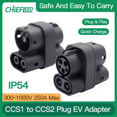 Chiefleed CCS1 to CCS2 EV DC 1000V 250A CCS1 To CCS2 Plug Charging Connectors Adaptor EVCharger Conn