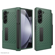 Samsung Galaxy Z Fold 6 Case with S Pen HolderHidden Kickstand & Screen Protector & Hinge Protection