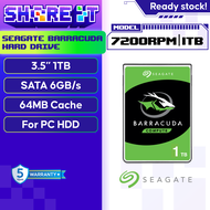 SEAGATE BarraCuda 1TB 2TB 4TB 6TB 8TB Sata Internal Hard Drives HDD 3.5" 5400RPM 7200RPM