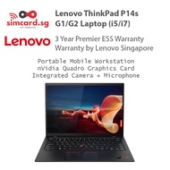 Lenovo ThinkPad P14s G2 | Portable Laptop 14 Inch Screen | 3 Year Warranty | Intel i5/i7 + 16GB RAM + nVidia Quadro
