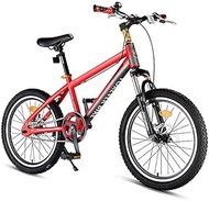 Fashionable Simplicity Kids Mountain Bikes High-carbon Steel Hardtail Anti-Slip Bike Dual Disc Brake Mountain Trail Bike Boys Girls Alpine Bicycle