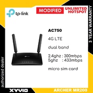 MODIFIED TP-LINK Archer MR200 AC750 Wireless Dual Band 4G LTE Router