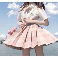 JK Uniform Full Set of Short-Sleeved Embroidery Angle Placket japanese fashion school girl uniform u