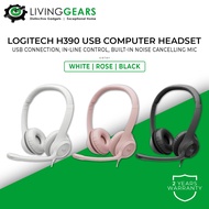 Logitech H390 / H340 Wired USB Headset, Stereo Headphones Noise-Cancelling Microphone, 3.5mm Audio J