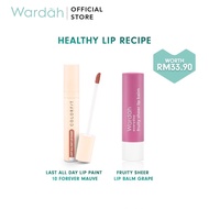 Wardah Healthy Lips Recipe Colorfit Last All Day Lip Paint - Everyday Sheer Lip Balm Grape