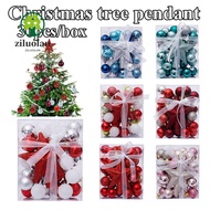 ZILUOLAN 30Pcs 3CM Ball Bauble Plastic  Year Party Supplies Xmas Hanging