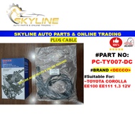Plug Cable / Plug Wire *Brand DECCO* Toyota Corolla EE100 1.3 12v / Toyota Corolla EE111 1.3 12v