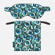 Circle Brush Silk Sleep Eye Mask - Green