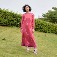 NONA Love Side Slit Dress Pink Punch
