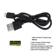 (black) Usb micro cable charger infinix hot 6x x606 x606c x606b x606d - hot 6 x606 x606b x606c x606d
