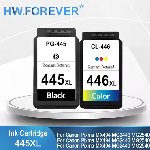 PG445 CL446 445XL 446XL Compatible Ink Cartridge For Canon Pixma MX494 MG2440 MG2540 MG2940 IP2840 M