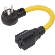 12AWG Heavy Duty Extender Right-Angle AC Plug Adapter [4-in-1], 15 Amp Household to 20 Amp T Blade P