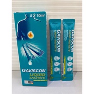 gaviscon liquid sachets peppermint flavour ubat 5pcs X 10ml