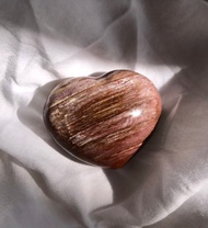 大自然的素描 木化石 樹化玉 心型水晶 天然原石 crystal 擺設