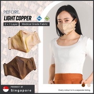[🇸🇬 PEFORE] Copper Medical Grade Fabric Mask - Light Copper | Antimicrobial | Reusable Mask