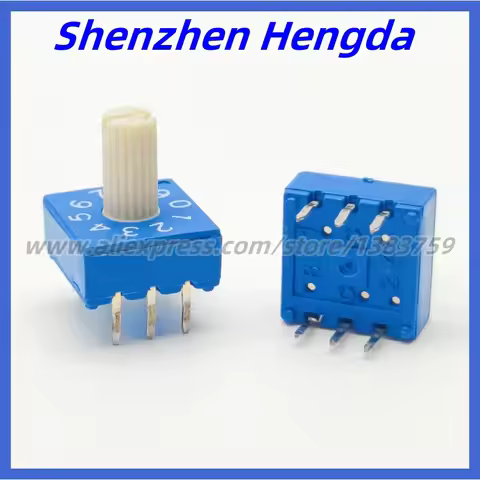 1PCS Code Switch ERD110RS 10-Bit 0-9 3:3 Rotary Encoder With Handle