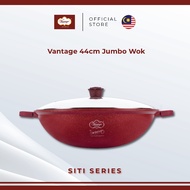 Vantage Siti 44cm Non-Stick Jumbo Wok with Cover | Premium Cookware Wok Pan