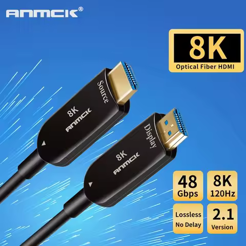 HDMI Optical Fiber 2026 Navceker 8K HDMI 2.1 Optical Fiber Cable 4K@60Hz HDMI Cable 2.1 48Gbps HDMI 