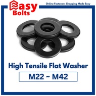 High Tensile HT Flat Washer M22 ~ M42 (HT FW) (Black) (M22 M24 M27 M30 M33 M36 M42)