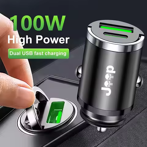 Mini Car Fast Charger Vehicle Cigarette Lighter USB Convert Plug For Jeep Wrangler JL JK Renegade Gr