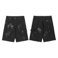 25 Chrome Hearts Chrome Hearts Heavy Industry Casual Denim Shorts Men Women Same Style