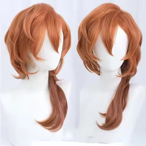 High Quality Anime Bungo Stray Dogs Chuya Nakahara Chuuya Cosplay Wig Heat Resistant Synthetic Hair 