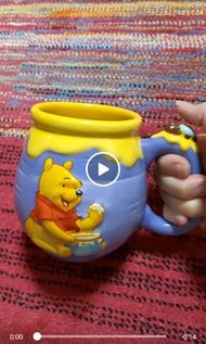 香港迪士尼正版~小熊維尼 馬克杯 蜂蜜罐 500ml