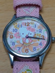 二手HELLO KITTY粉色手錶。三麗鷗
