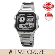 [Time Cruze] Casio AE-1200 Royale Jam Tangan Lelaki Keluli Tahan Karat Digital Masa Dunia AE1200WHD-