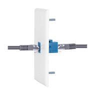 8X Cat6 Ethernet Wall Plate Outlet 1 Port RJ45 Network Female to Female Wall Coupler Jack Plate Whit