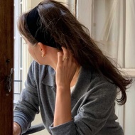 Korean Niche t * e barnnet Eight Tits fever Same Style Letter Embroidery Velvet Headband