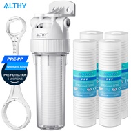 ALTHY 5 Micron Whole House Sediment Water Filter System Prefilter Purifier, PP cotton Pre filter