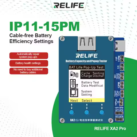 RELIFE XA2 Pro IP11-15PM Cable-free Battery Efficiency Settings Automatically Repair System Pop-ups 