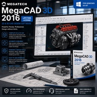 Megatech MegaCAD 3D 2016 Lifetime For Windows 64-Bit 2D 3D CAD Design Software