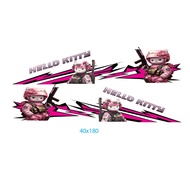 Tem decal Hello kitty dán xe con xe tải. Tem phản quang 7 màu SL 1 đổi