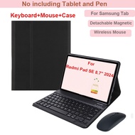 Keyboard Case +Mouse For Redmi Pad SE 8.7 Redmi Pad SE 8.7'' 2024 Magnetic Detachable Wireless Bluet